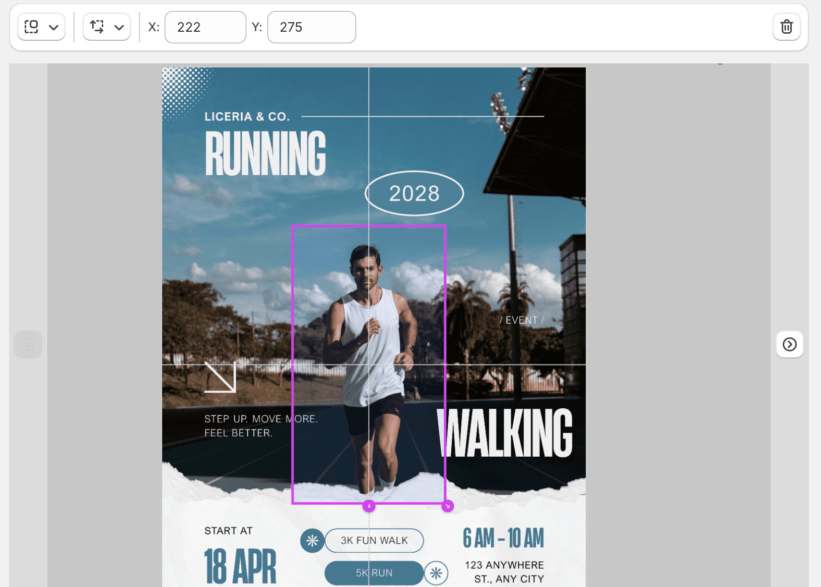Marking a photo on an imported PDF page as a plain clickable area, with no product attached