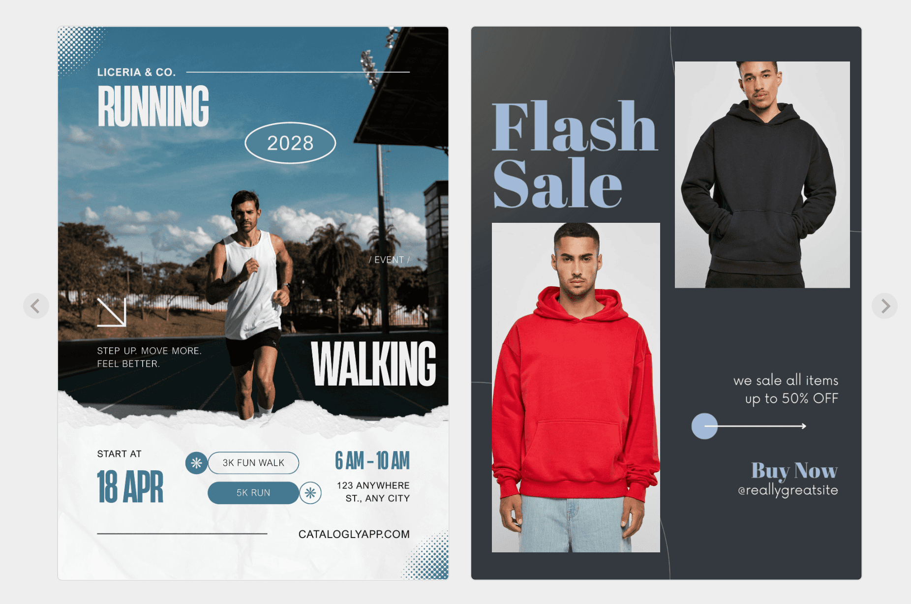 A PDF catalog imported into Catalogly and viewed as an interactive flipbook