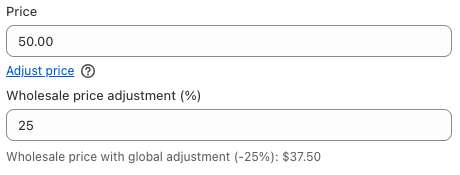 Creating manual price overrides for specific products